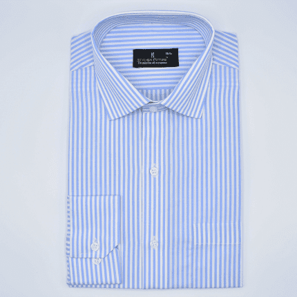 Men's Formal Shirt Blue and White Stripes Exclusive Series (FS 21)