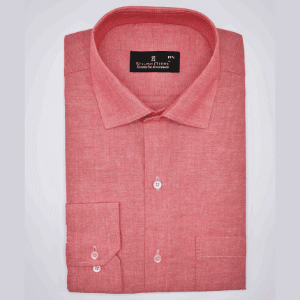 Men's Formal Shirt Irish self Pink Luxurious series (FS 02)