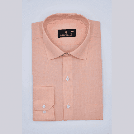 Men's Formal Shirt Self Peach Luxurious series (FS 12)