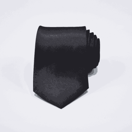 Plain Slim Tie Black