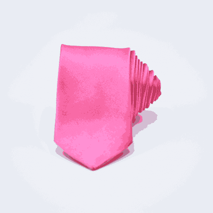 Plain Slim Tie Sharp Pink (ST 07)