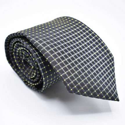 Black with Green Small Dot Tie FT 17