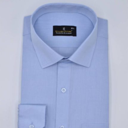 Men's Formal Irish Light Blue Cotton Shirt Deluxe Series FS 35